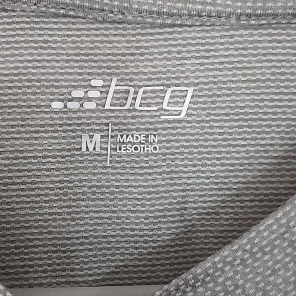 bcg Grey Turbo Textured Tee Size Medium New with Tagsg - Picture 2 of 4